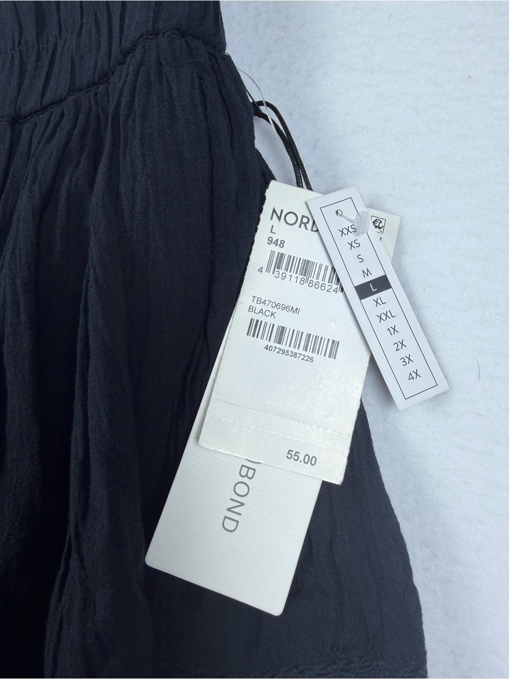 Treasure & Bond NWT Black Tiered Ruffle Cotton Mini Skirt Size Large L $55 - Picture 3 of 9